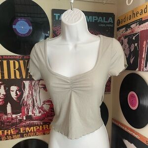 Forever 21 medium light green fitted top